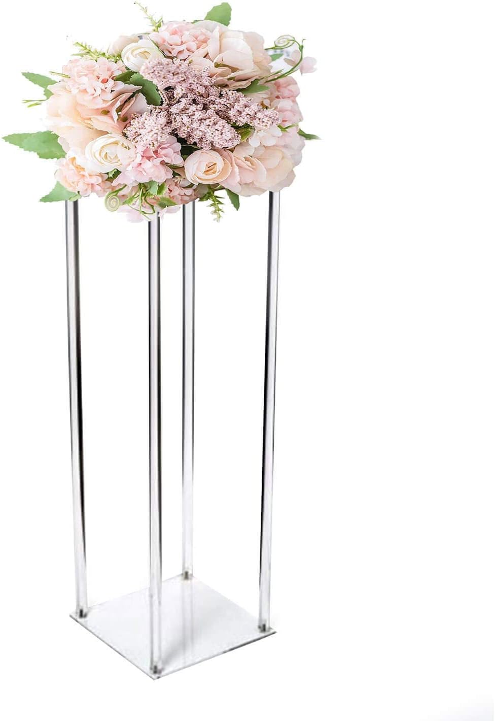 2 Pack 24 Inch Tall 8 Inch Diameter Acrylic Flower Stand