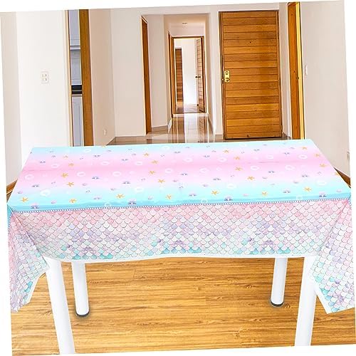 MAGICLULU Mermaid Themed Birthday Party Tablecloth for Boys and Girls