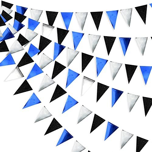 30 Ft Royal Blue Triangle Flag Bunting for Parties