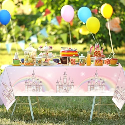 Princess Castle Tablecloth for Birthday Parties and Picnic