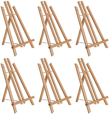 US Art Supply 14 Inch Medium Folding Table Easel Pack of 6