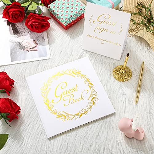 Wedding Guest Book with Pen and Table Cards 9x9 Inch