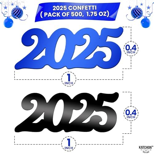 KatchOn Blue and Black Confetti Pack of 500 2025