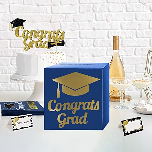 Graduation Card Box Holder Blue