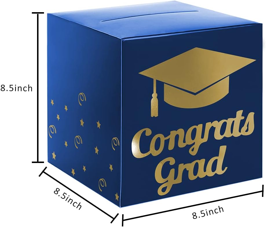Graduation Card Box Holder Blue