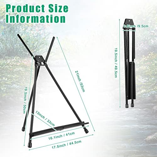 Xinnun 12 Pcs Adjustable Portable Tabletop Easel Display Stand Black