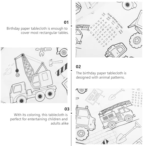 Angoily Birthday Graffiti Tablecloth for Kids and Adults
