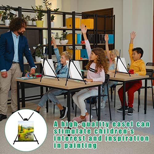 Xinnun 12 Pcs Adjustable Portable Tabletop Easel Display Stand Black