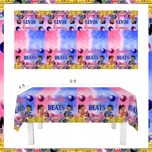 Funmemoir Hip Hop Gender Reveal Table Cloth Decorations