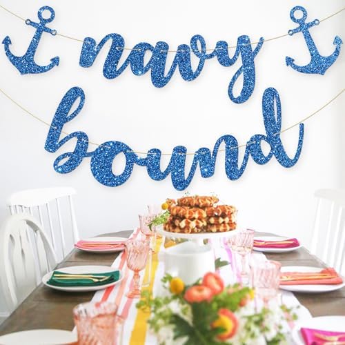Navy Bound Banner for Military Party Decorations