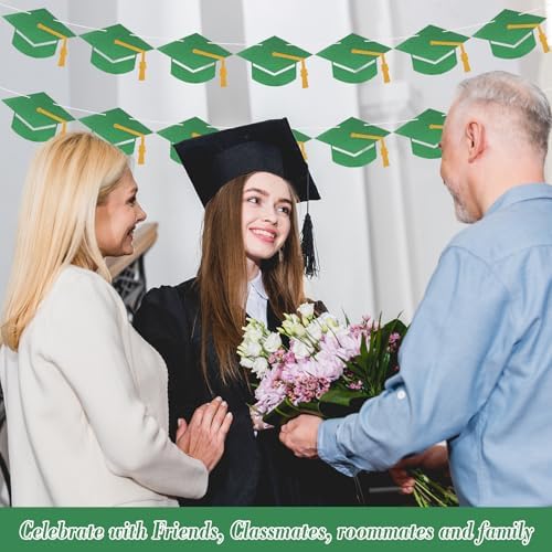 2025 Graduation Class Banner with Tassel Green