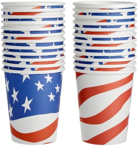 Juvale 144 Piece Patriotic Party Set for 24