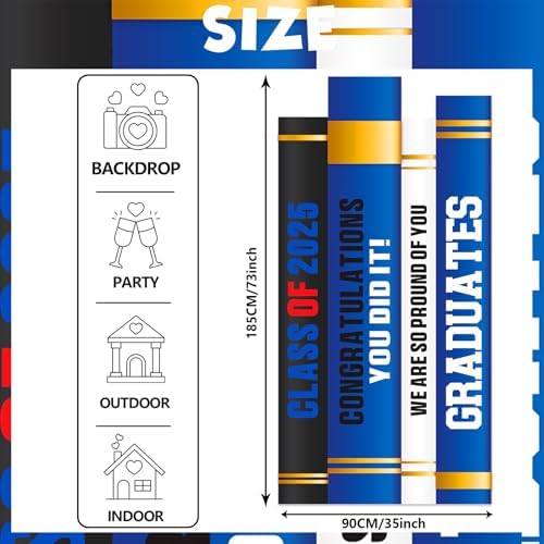 2025 Graduation Banner Decorations Red