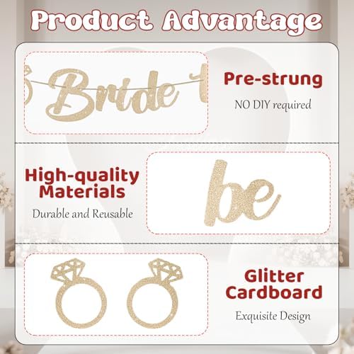 Bride To Be Banner Wedding Decorations Pre-Strung