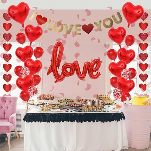 Valentine Heart Balloon Decor Kit 500 Pcs