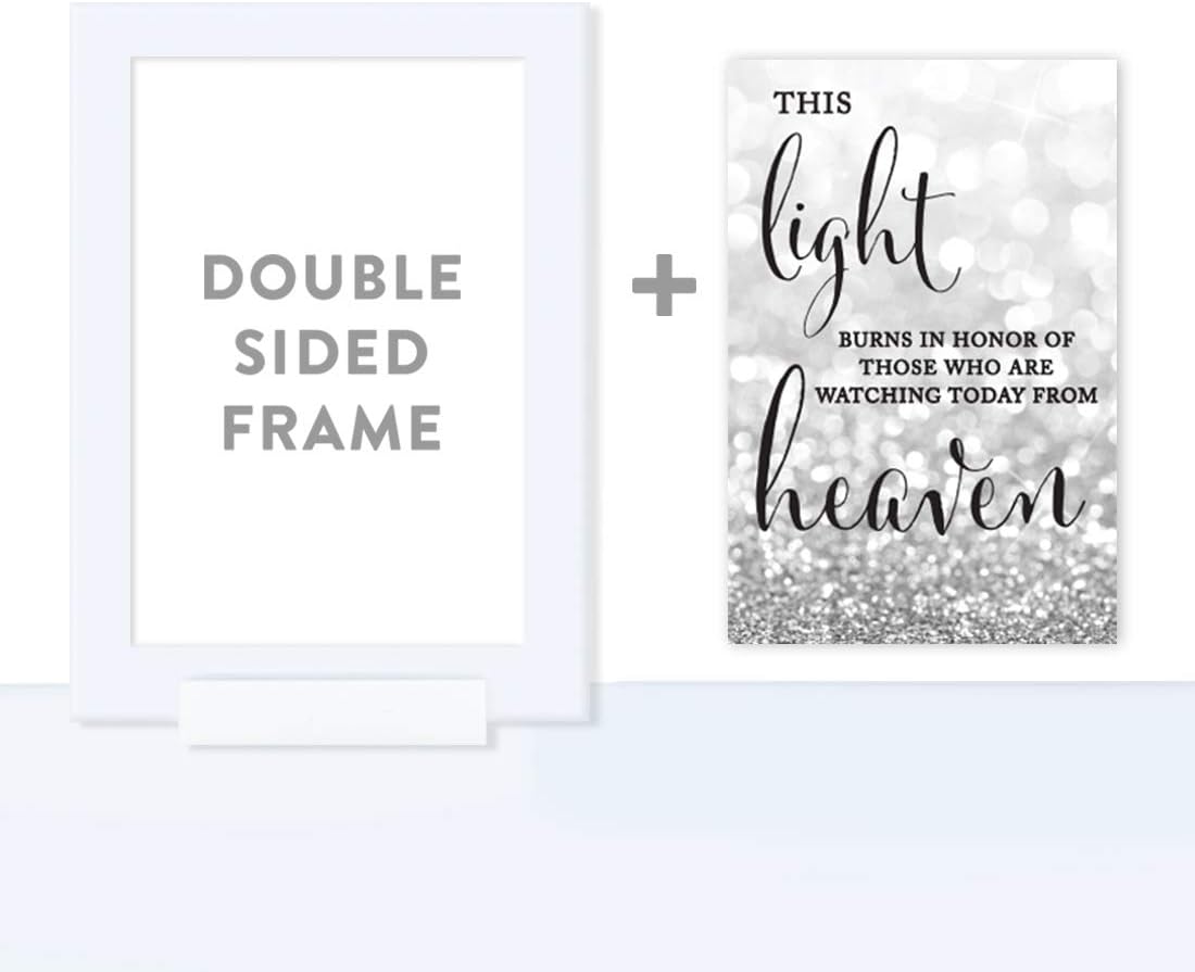 Andaz Press Framed Wedding Party Sign with Glitter 4x6 Inch
