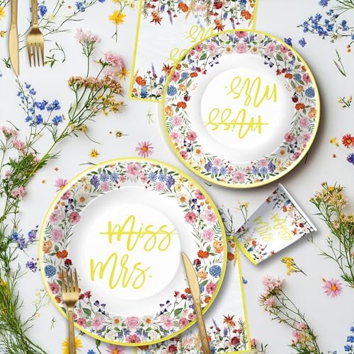 Wildflower Bridal Shower Decorations Set for 24 Guests