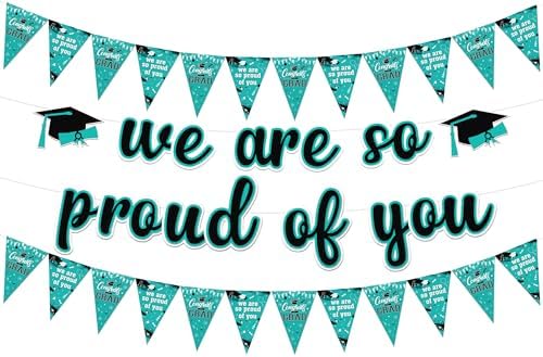 We Are So Proud of You Graduation Banner Decorations 2025