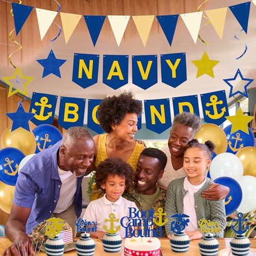 Holkcog Navy Party Decorations Banner Set