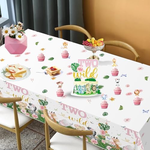 Cocomigo 128Pcs Two Wild Birthday Decorations Girl Kit