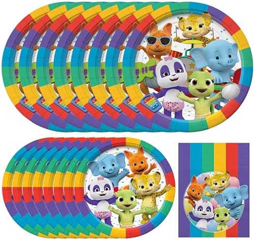 Treasures Gifted Word Party Birthday Plates Napkins Set for 24 Guests