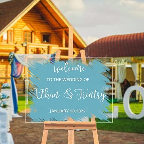 Custom Acrylic Wedding Welcome Sign 18x24 Inch