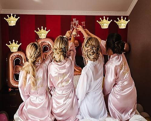 20Pcs Mini Crown Foil Balloons Gold Party Decorations
