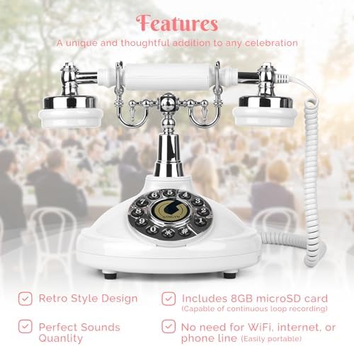 Sangyn Audio Guest Book Wedding Phone for Personalized Messages