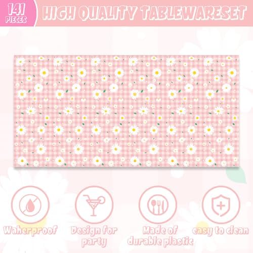 121Pcs Daisy Birthday Party Decorations Set