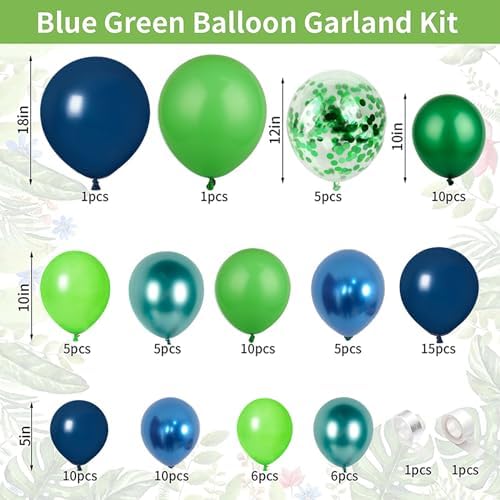 Blue Balloon Garland Kit for Weddings and Parties