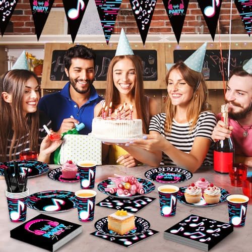 DYLIVeS 180 Pcs Music Party Decorations for Girls