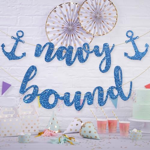 Navy Bound Banner for Military Party Decorations