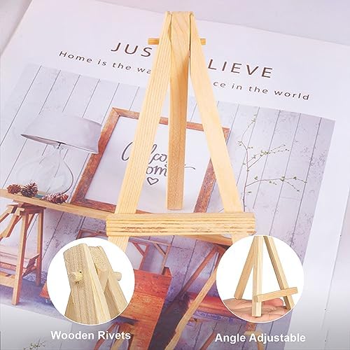 40 Pcs 6 Inches Mini Wood Easel for Art Crafts