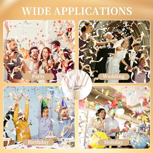 200 Pieces Ribbon Wedding Wand Sticks with Bells