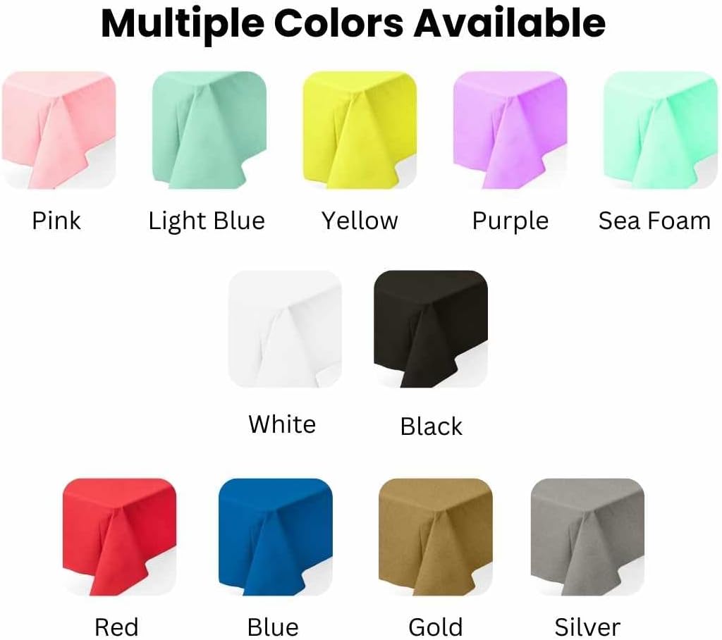 Fair Goods Airlaid 100 Paper Tablecloths 1 Pack Silver 70 X 48