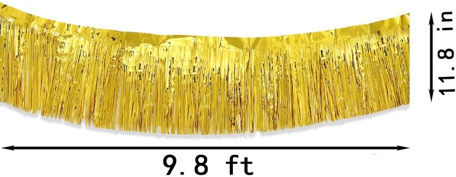 Gold Parade Float Fringe Tinsel Streamers Banners 4 Pack