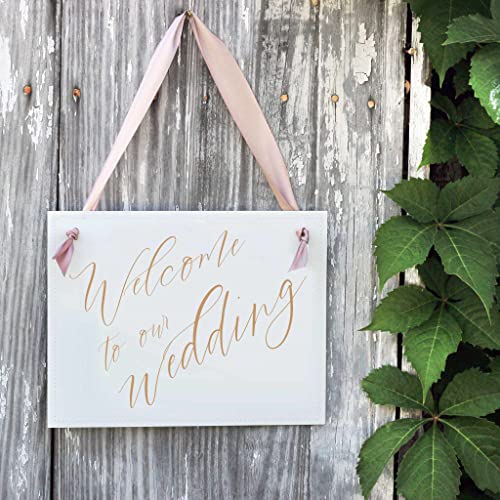 Welcome to Our Wedding Chair Sign - 11x85 Inch Custom Decor