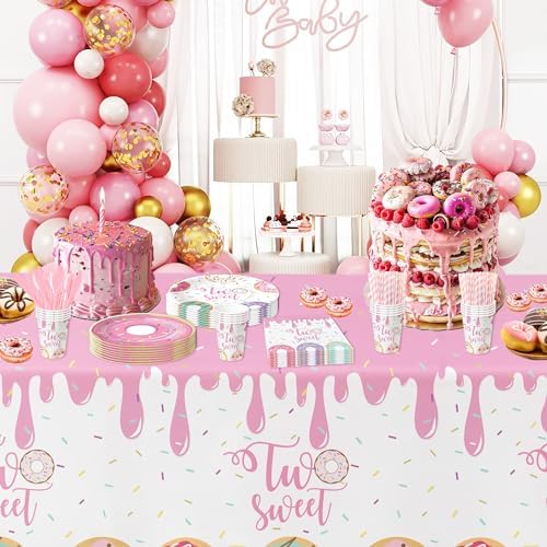 Donut 2nd Birthday Tablecloth Set 3 Pack