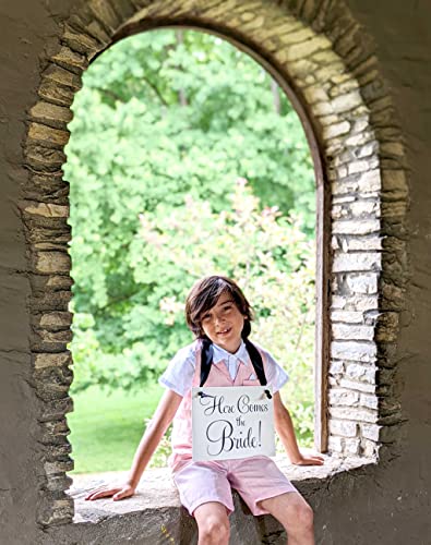 Ritzy Rose Ring Bearer Wedding Sign with Flower Girl Banner 1