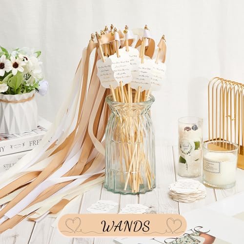 Janinka 100 Piece Wedding Wand with Stick and Bell Set