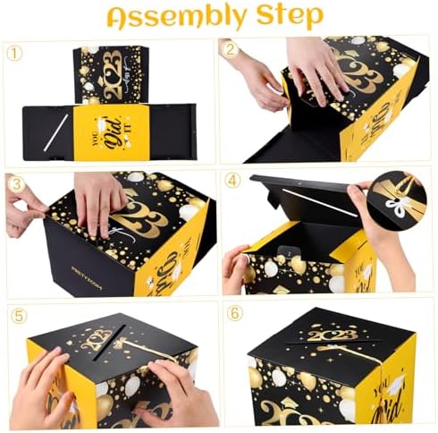 PRETYZOOM Graduation Card Boxes Congrats Class of 2024 You Did It