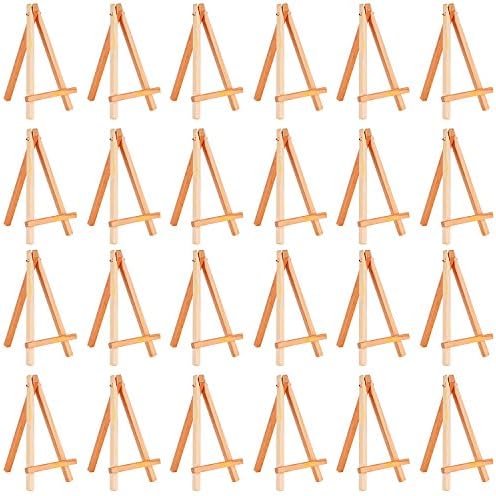 eBoot 24 Pack Mini Wood Display Easel 625 Inch