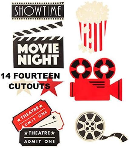 Movie Night Cut-Outs 12 Count Party Decor