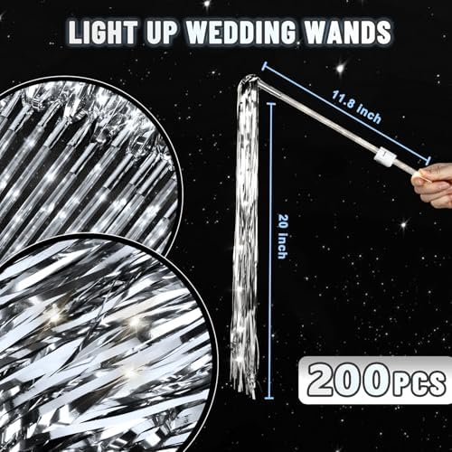200 PCS LED Wedding Wands for Send Off and Party