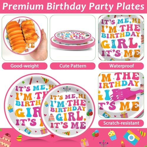 96Pcs Hi Im the Birthday Girl Party Set