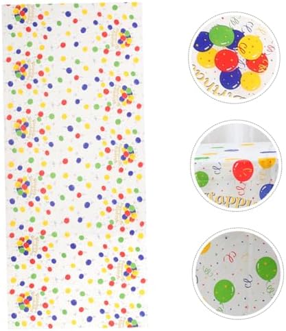 PRETYZOOM 2pcs Balloon Pattern Tablecloth for Birthday Parties
