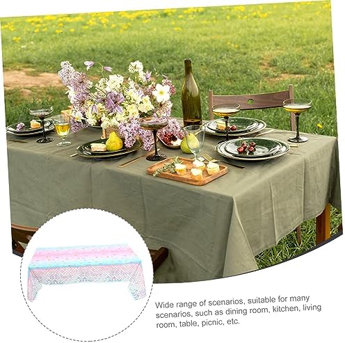 OFFSCH Mermaid Theme Tablecloth for Birthday Parties