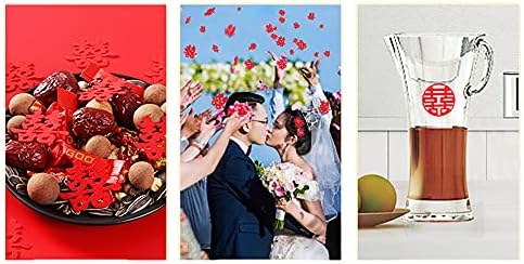 Qweqwe Double Happiness Confetti Wedding Decor 120pcs