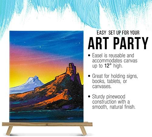 US Art Supply 12 Natural Wood Easel 4 Pack