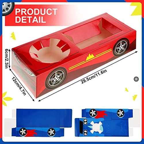 Lincia 12 Piece Race Car Food Boxes Party Supplies